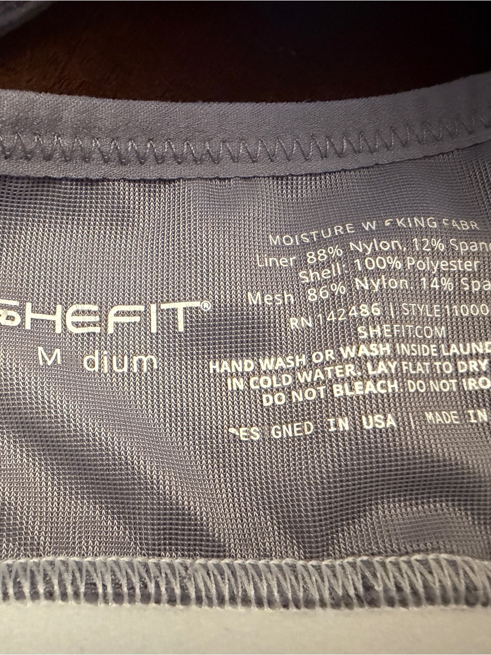SHEFIT Lavender Front-Zip Sports Bra with Cream Band - Picture 8 of 10
